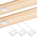 3 Pack Battery Operated LED Strip Lights for Under Cabinet, Under Counter Click Light for Kitchen Cabinet Closet Shelves (Cool White) 5000K, Without