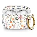 Compatible with Airpod pro 2nd/1st Generation Case Cover with Gold Round Keychain Cute Pattern Hard & Anti Slip Cover for Men Women & Girls(Cute