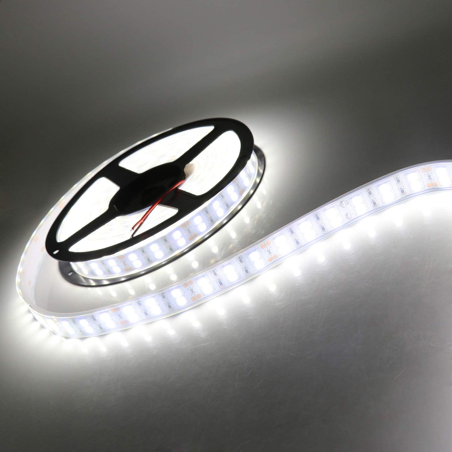 LEDENET LED Light Strip White 6000K Double Row 600LEDs SMD 5050 LED Flexible Strip Lighting DC 12V Dimmable Light Waterproof IP67 Outdoor Use 16.4ft