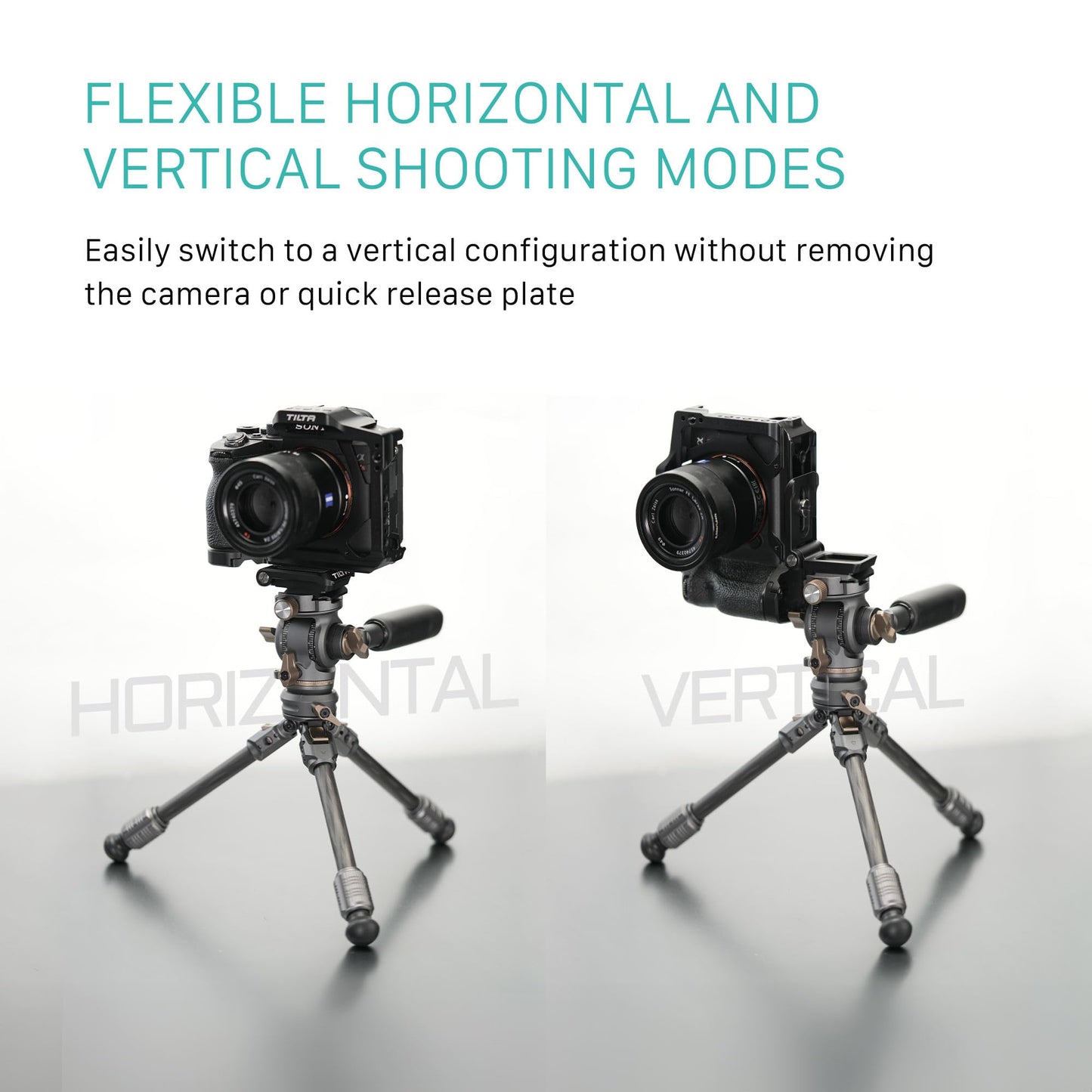 Tilta Foldable ARCA Baseplate - Black | Vertical and Horizontal Configurations | Single Unlock Button | 90° Swivel Mount | Weighs Only 2.45 Ozs