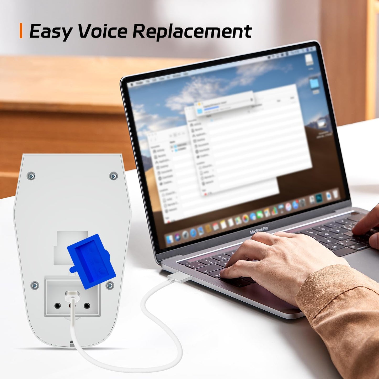 XYszpcgs Outdoor Motion Sensor Noise Maker with 8 Replaceable Recording,Motion Detector Alarm,Three Levels of Adjustable Volume,Three Operating