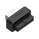 LINKUP - USB-C Front Panel Adapter - Converts Motherboard 3.0/3.1 IDC20 19-Pin Header to Type-C (A-Key) - Designed for All USB-C Devices - Solid