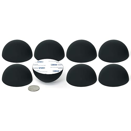 Hudson Hi-Fi Speaker Isolation Feet (8-Pack, 2.5") - Adhesive Silicone Anti-Vibration Pads for Speakers, Turntables, Subwoofers & Amplifiers, Supports