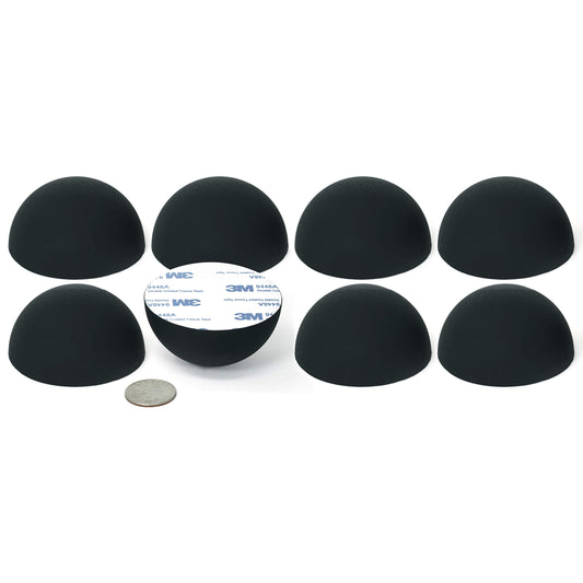 Hudson Hi-Fi Speaker Isolation Feet (8-Pack, 2.5") - Adhesive Silicone Anti-Vibration Pads for Speakers, Turntables, Subwoofers & Amplifiers, Supports