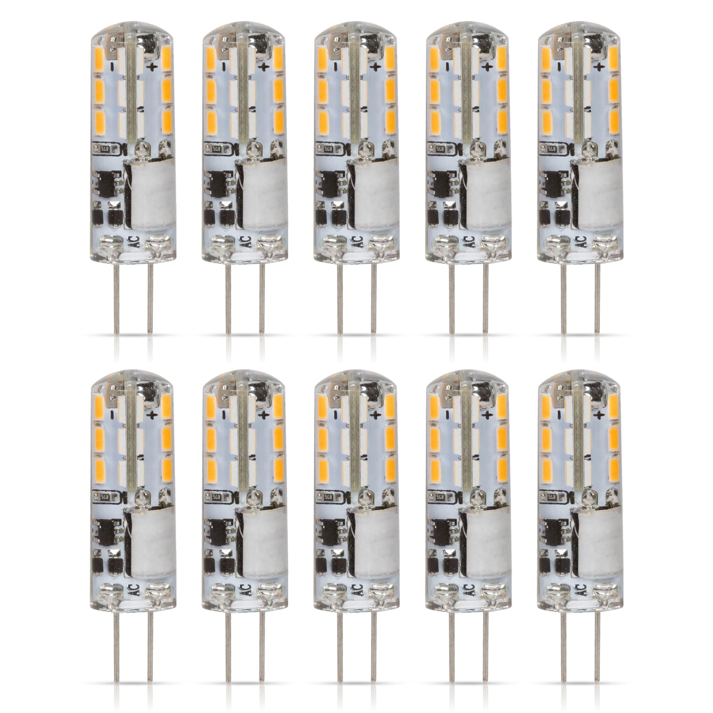 Simba Lighting LED G4 1.1W 12V AC/DC T3 JC Bulb Bi-Pin Base, 3000K, 10 Pack