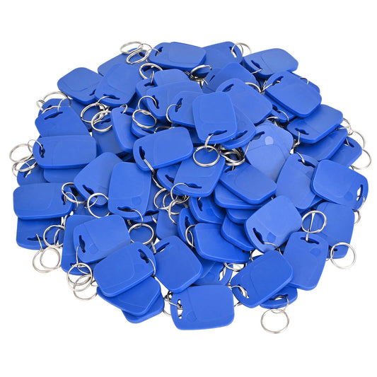 13.56MHZ RFID Key Fobs for Door Access RFID Tags IC Key Fob Programmable IC Card Keychain Pack of 100