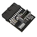 LINKUP - [Active Chip USB 3.0 (3.2 Gen 1) Internal IDC 20 Pin Motherboard Header to A-Key (Type-E) 20 Pin Female Converter for Type C Panel Mount