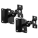 Mount-It! Speaker Mount for Wall and Ceiling, Low Profile Heavy Duty, Anti-Theft, Universal for Channel Surround Sound and Satellite Speakers, Black