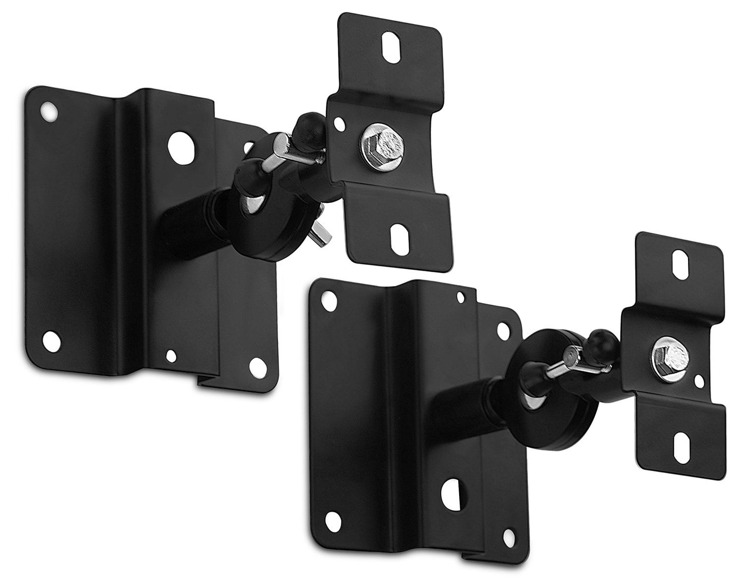 Mount-It! Speaker Mount for Wall and Ceiling, Low Profile Heavy Duty, Anti-Theft, Universal for Channel Surround Sound and Satellite Speakers, Black