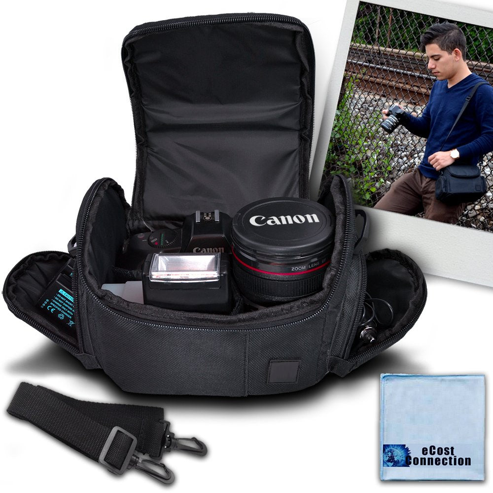 Acuvar Medium Soft Padded Camera Equipment Bag / Case for Canon 70D, 60D, 6D, 7D, 40D, 30D, 20D, 1D, 1DC, 1DS, 1DX, SL1, EOS-M, 5D, 5D Mark II, 5D