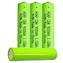 HQRP 4-Pack Phone Rechargeable Batteries Compatible with Panasonic KX-TG9348T / KX-TG9361B / KX-TG9371B / KX-TG9372 / KX-TG9372B / KX-TG9381T