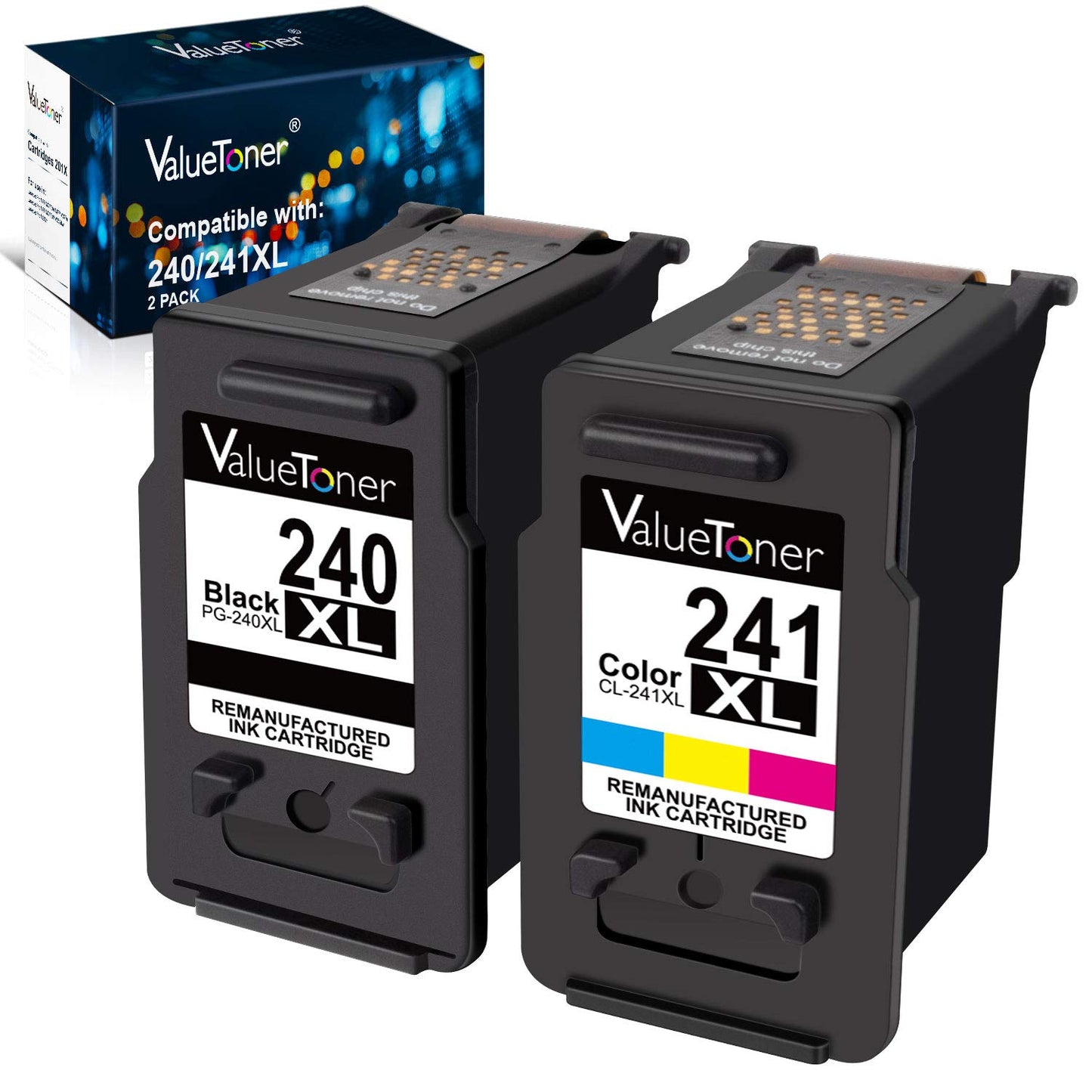 Valuetoner Remanufactured Ink Cartridge Replacement for Canon 240XL 241XL PG-240 XL CL-241 XL 5206B005 5206B001 for Pixma TS5120 MG3620 MG3520 MX432