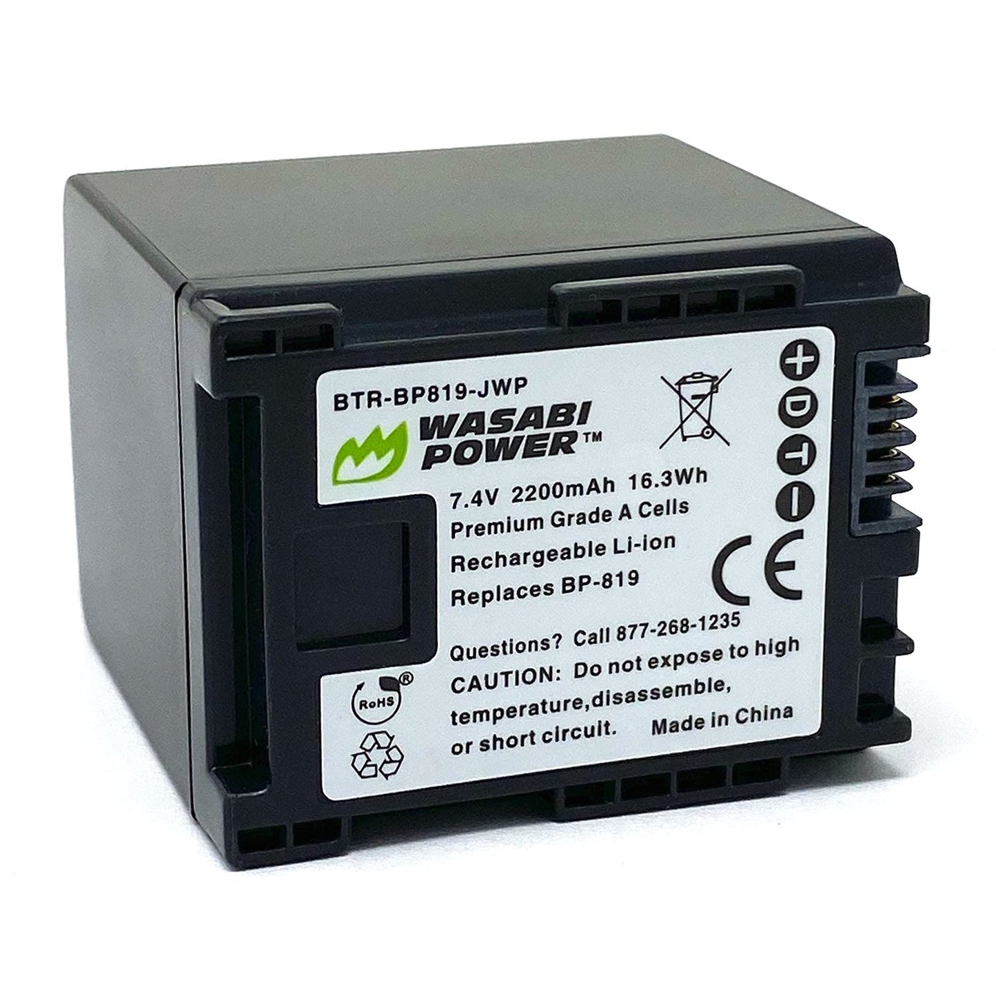 Wasabi Power BP-819 Battery (2200mAh) for Canon VIXIA HF G10, HF G20, HF M30, HF M300, HF M31, HF M32, HF M40, HF M400, HF M41, HF S10, HF S100, HF