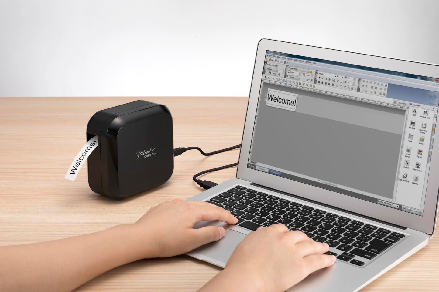 Brother P-touch CUBE Plus PT-P710BT Versatile Label Maker with Bluetooth Wireless Technology (Renewed Premium)