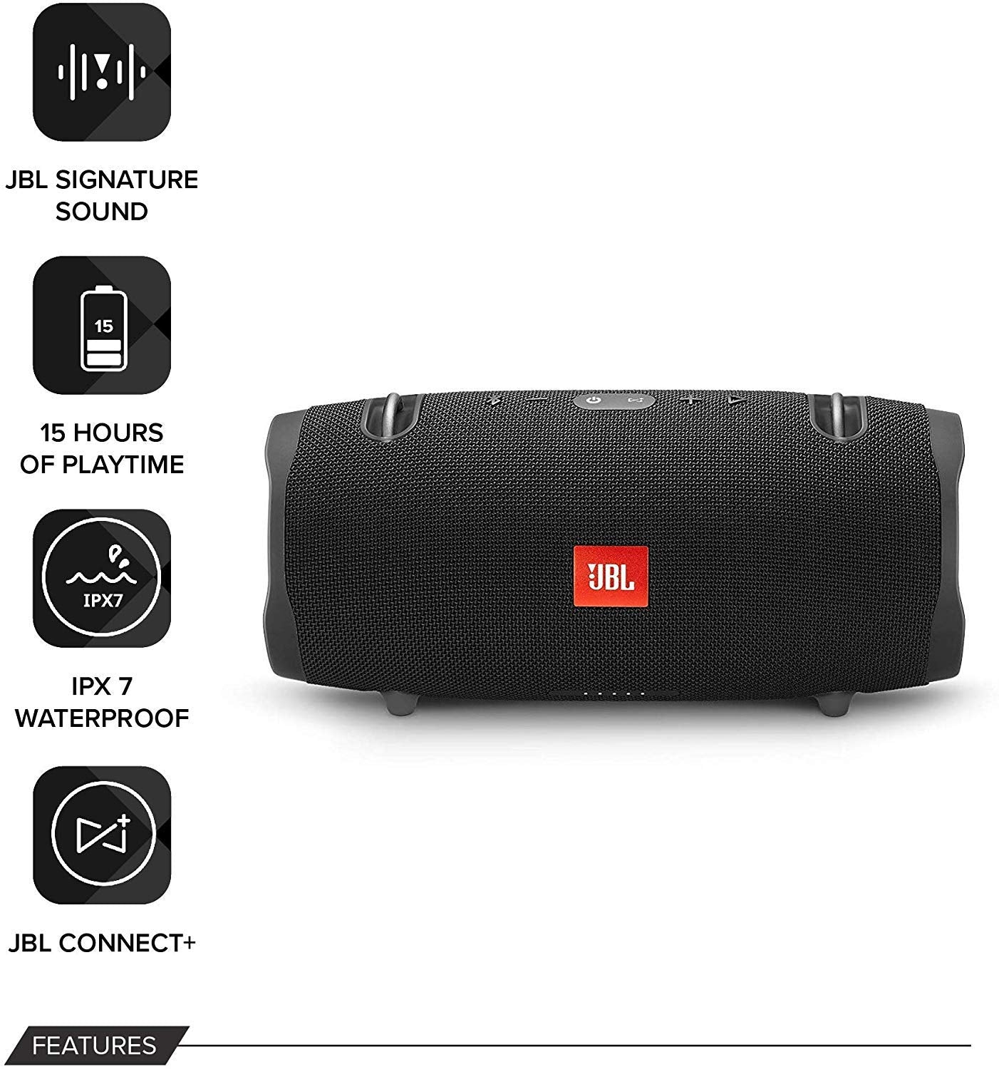 JBL Xtreme 2 Portable Wireless Bluetooth Speakers - Pair (Black)