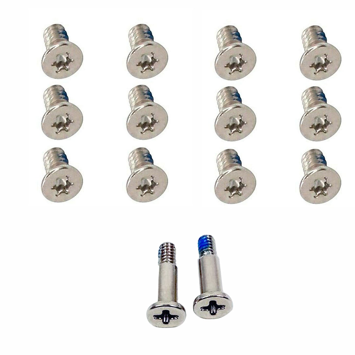 BestParts 12pcs M2x3mm Silver Torx T5 Bottom Cover Screws & 2pcs Nameplate Screws Replacement for Dell XPS 15 9550 9560 9570 Laptop