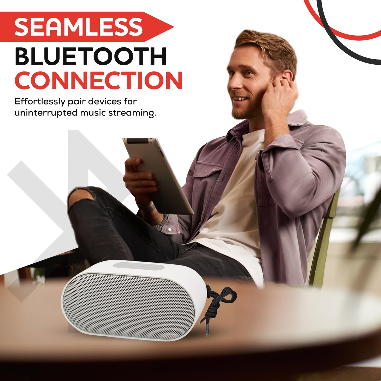 Jtek Technology Portable Bluetooth Speakers Wireless Waterproof Bluetooth Speaker with Built in Mic 24 Hours Battery Life Loud Stereo Sound Deep Bass