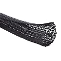 Alex Tech 10ft - 1/2 inch Cord Protector Wire Loom Tubing Cable Sleeve Split Sleeving For USB Cable Power Cord Audio Video Cable - Protect Cat From