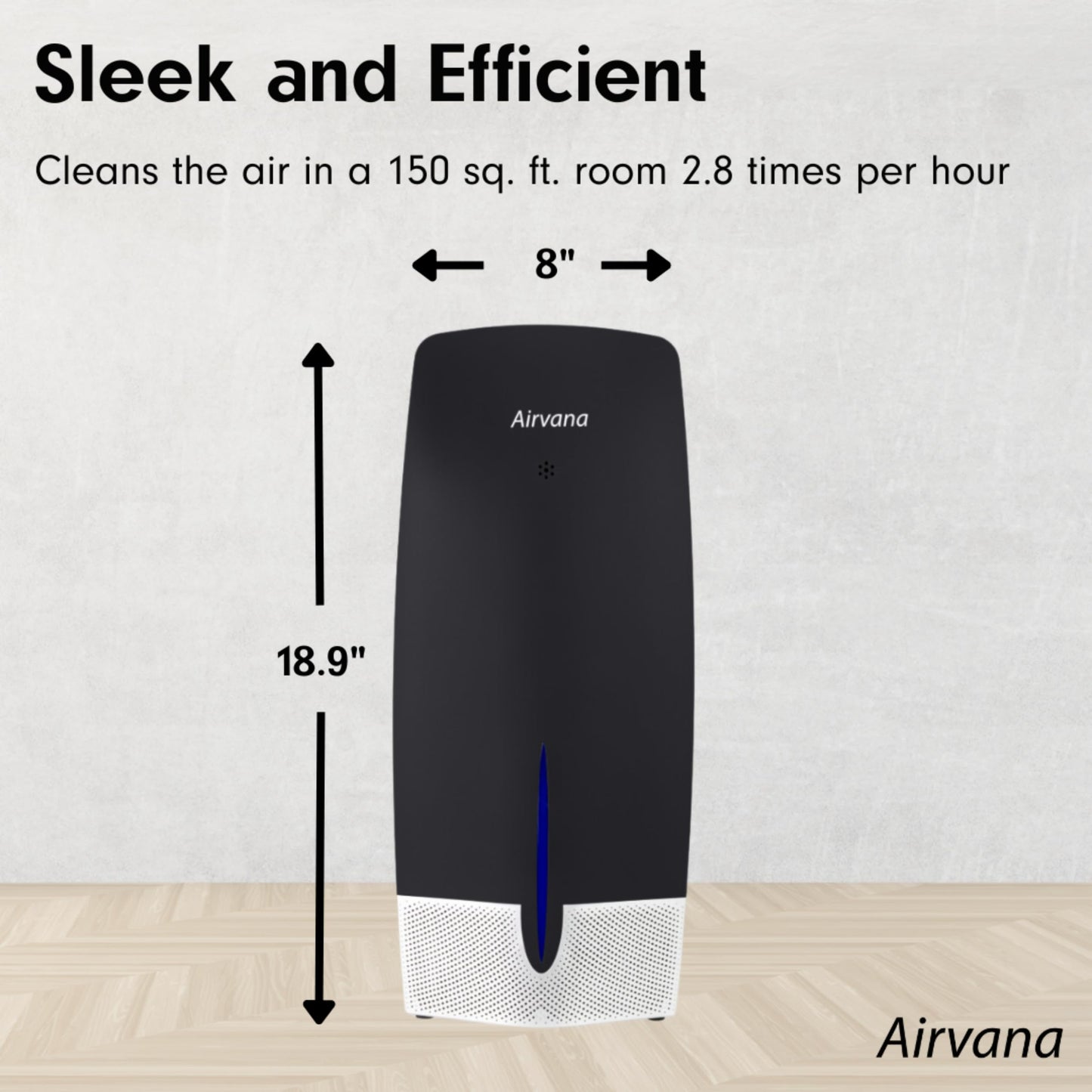 Airvana Capri Air Purifier w/Granular Carbon Insert AV470THP, Black
