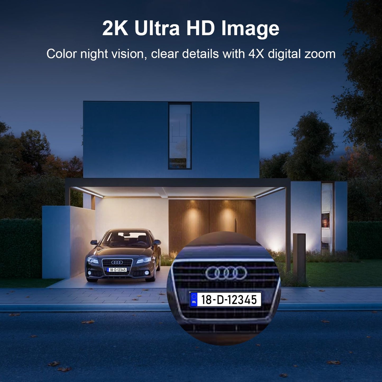 4G LTE Cellular Solar Security Camera Wireless Outdoor, No WiFi Security Camera Solar Powered, 360° Live View, 2K Color Night Vision, AI Detection