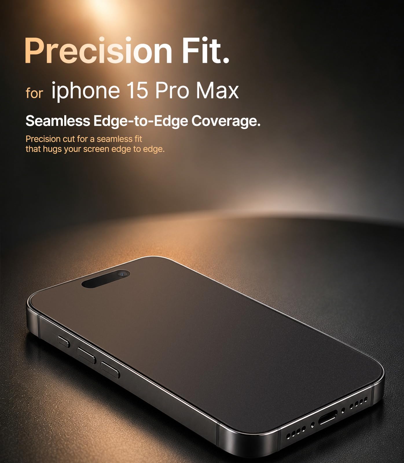 EZ-GLAZ 3-Pack Matte Screen Protector for iPhone 15 Pro Max - Anti-Glare Tempered Glass with Upgraded Strength & Drop Resistance, Clear Outdoor