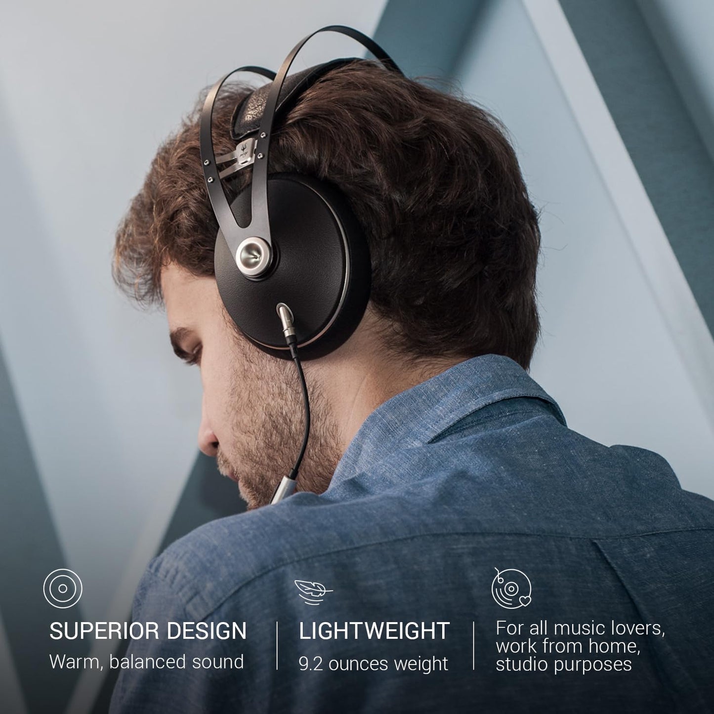 MEZE AUDIO | 99 NEO | Closed-Back Headphones for Audiophiles | Gaming | Podcasts | Home Office | Wired Over-Ear Headphones with Mic and Self…