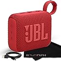JBL Go 4 Portable Bluetooth Wireless Speaker, IP67 Waterproof and Dustproof Built-in Battery - Red - Boomph's Comprehensive Ultimate Performance Cloth