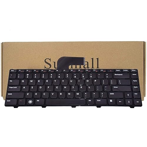 SUNMALL Keyboard Replacement with Frame Compatible with Dell Inspiron 14R N4110 N4120 M4110 N4050 N5040 N5050 M5040 M5050, VOSTRO 1440 1445 1450 1550