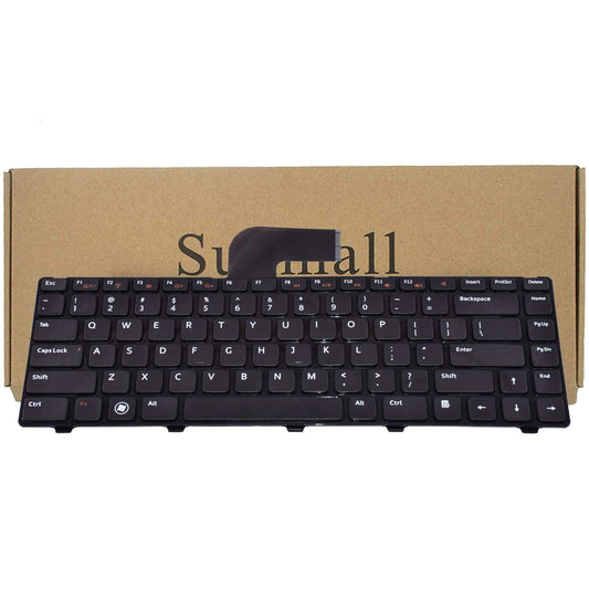 SUNMALL Keyboard Replacement with Frame Compatible with Dell Inspiron 14R N4110 N4120 M4110 N4050 N5040 N5050 M5040 M5050, VOSTRO 1440 1445 1450 1550