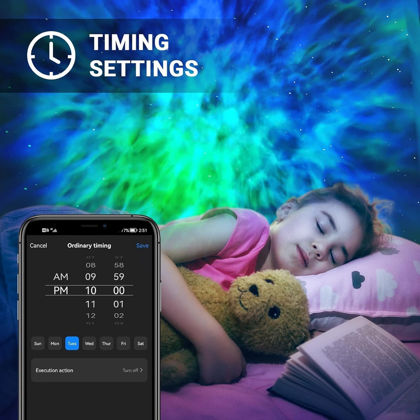 Galaxy Projector,Star Projector Galaxy Light,Northern Lights Projector,Aurora Starlight Projector,Rotatable Nebula Lamp,Smart APP&Voice Control,24H