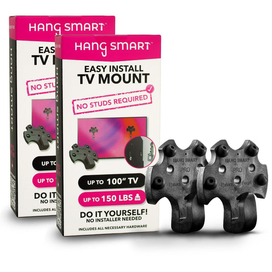 HangSmart TV Wall Mount 2-Pack - Universal Compatibility for 19-100 inch TVs, Dual Bundle, Holds up to 150lbs, Easy DIY Installation, Complete Kit