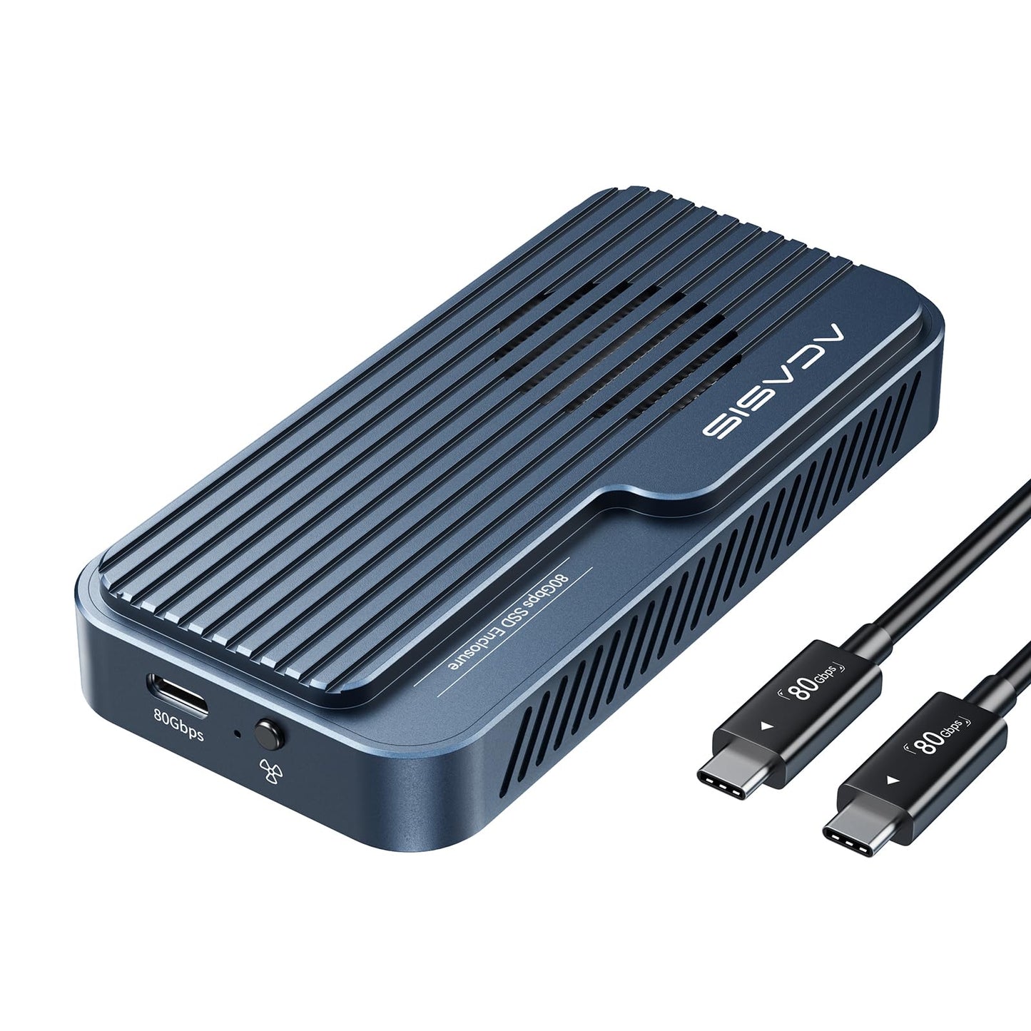ACASIS 80Gbps M.2 NVMe SSD Enclosure, with Cooling Fan, Compatible with Thunderbolt5/USB4 V2.0, Back Compatible with Thunderbolt4/USB4 V1.0