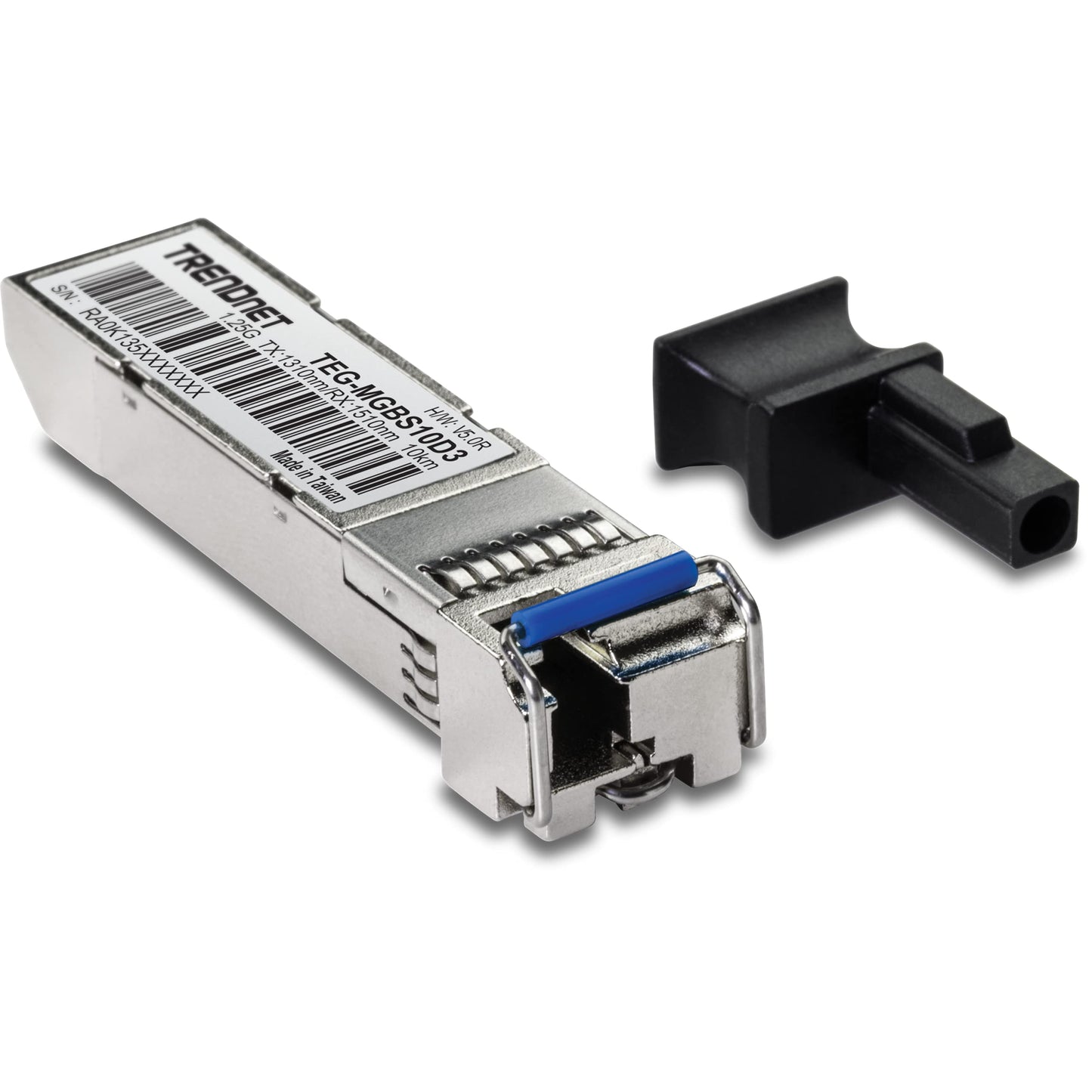 TRENDnet SFP to RJ45 Dual Wavelength Single-Mode LC Module, TEG-MGBS10D3