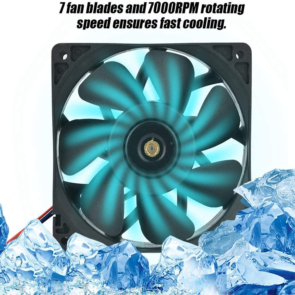 HVVH Dual Ball Bearings High Speed Durable 4 Pin DC 12V 5A 7000 RPM Cooling Fan Brushless Replacement Case Fan for Antminer Bitmain S7 S9 D3 L3 E9 T9