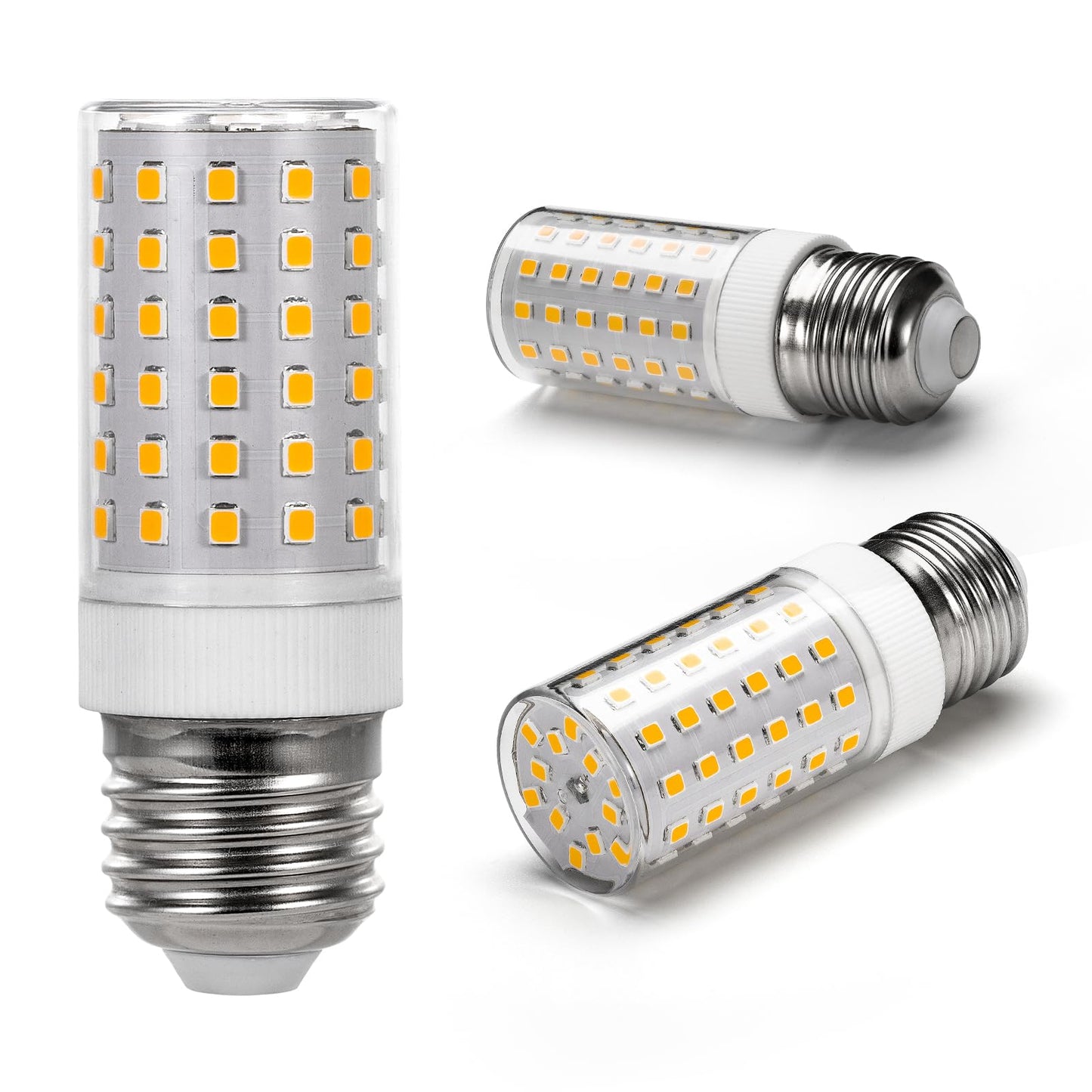 SCHERARX 3 Pack E26 LED Bulb 60 Watt Equivalent, Dimmable Corn Light Bulb, Warm White 3000K, 7W 120V, 800LM, for Indoor Light