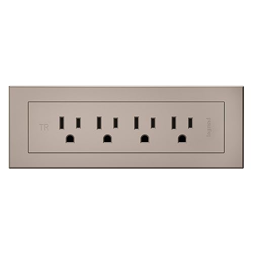 Legrand Wiremold RD4RNI10 radiant Furniture Power Center, Recessed Power Strip, 4 Outlets, 10 Foot Cord, Nickel