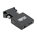 Tripp Lite Active HDMI to VGA Adapter (F/M), HDMI Audio Extractor, Female HDMI to Male VGA, 1080p @ 60 Hz, Black (P131-000-A-DISP)