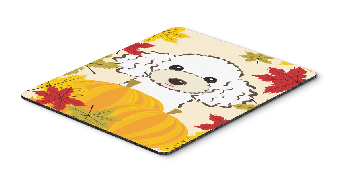 Caroline's Treasures BB2063MP White Poodle Thanksgiving Mouse Pad, Hot Pad or Trivet for Home Office Gaming Working Computers Laptop Mouse