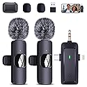 wireless lavalier microphone, suitable for iPhone/Android phones/cameras/computers/four in one lavalier microphone, suitable for video and audio