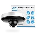 Amcrest ProHD 4MP PTZ Camera Outdoor, 4MP Outdoor Vandal Dome IP PoE Camera (4X Optical Zoom) IK08 Vandal-Proof, IP66 Weatherproof, Night Vision up