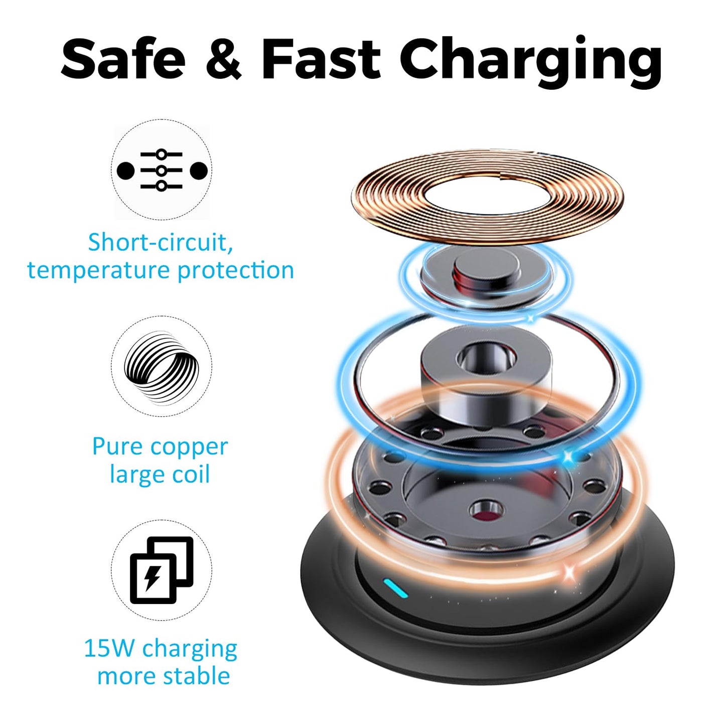 Sijidou Wireless Charging Board is Compatible with Tandem Mobi and Suitable for Tandem Mobi Wireless Charging (Black)