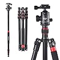 64” Camera Tripod and Monopod Kit with Panoramic Ball Head, Heavy Duty Complete Tripod for Canon, Nikon, Sony...Aluminum Alloy Made, Durable, Stable