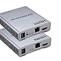 196FT HDMI KVM USB Extender with Loop Out and IR Control, BolAAzuL HDMI KVM Extender Kit Balun 1080P 60Hz Over Cat5e/6 Ethernet Cable for USB Keyboard