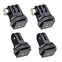 GEPULY 4 Pack Cold Shoe Mount Adapters,1/4" Thread Hole Cold Shoe Bracket,for GoPro Hero 13 12 11 10 9 8 7 6 5 4, Action Cameras DSLR Camera Cage