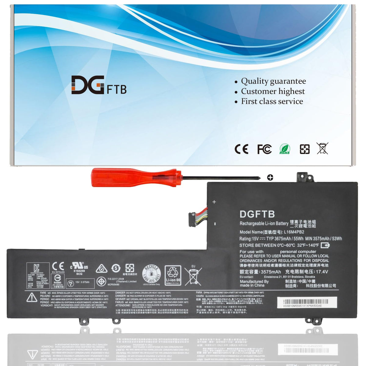DGFTB L16C4PB2 L16L4PB2 L16M4PB2 Laptop Battery Compatible for Lenovo Ideapad 720s-13IKB 720s-14IKB 720s-15IKB V720-14-IFI V720-14-ISE Series