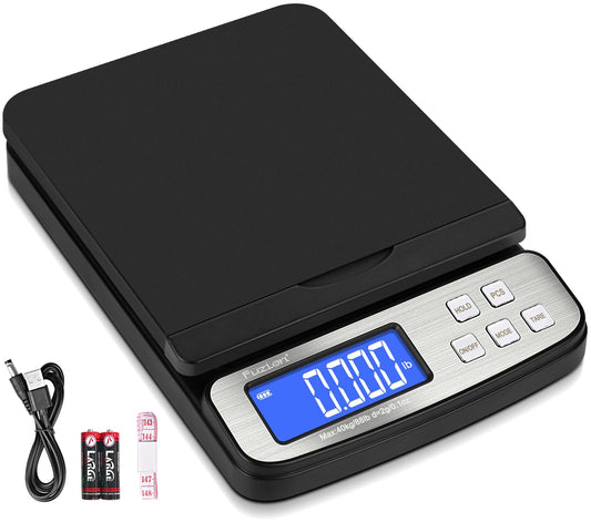 Fuzion Shipping Scale - Digital Postal Scale 88lb x 0.1oz, Flip-up Platform