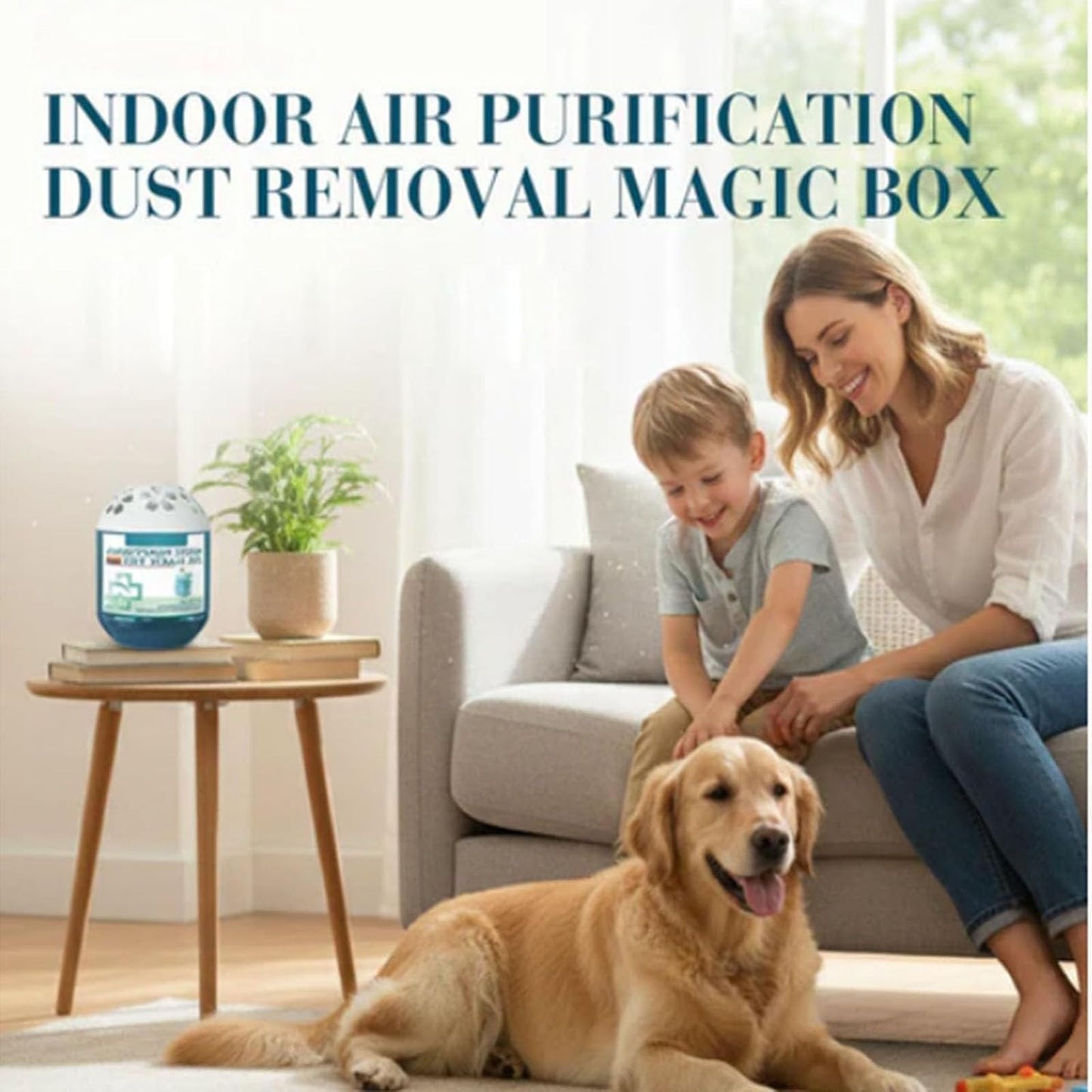 Indoor Air Purification Dust Removal Magic Box, Multi-functional Air Magic Box Cleaner, Long-Lasting Airs Freshener, Automatic Dust Collection Airs
