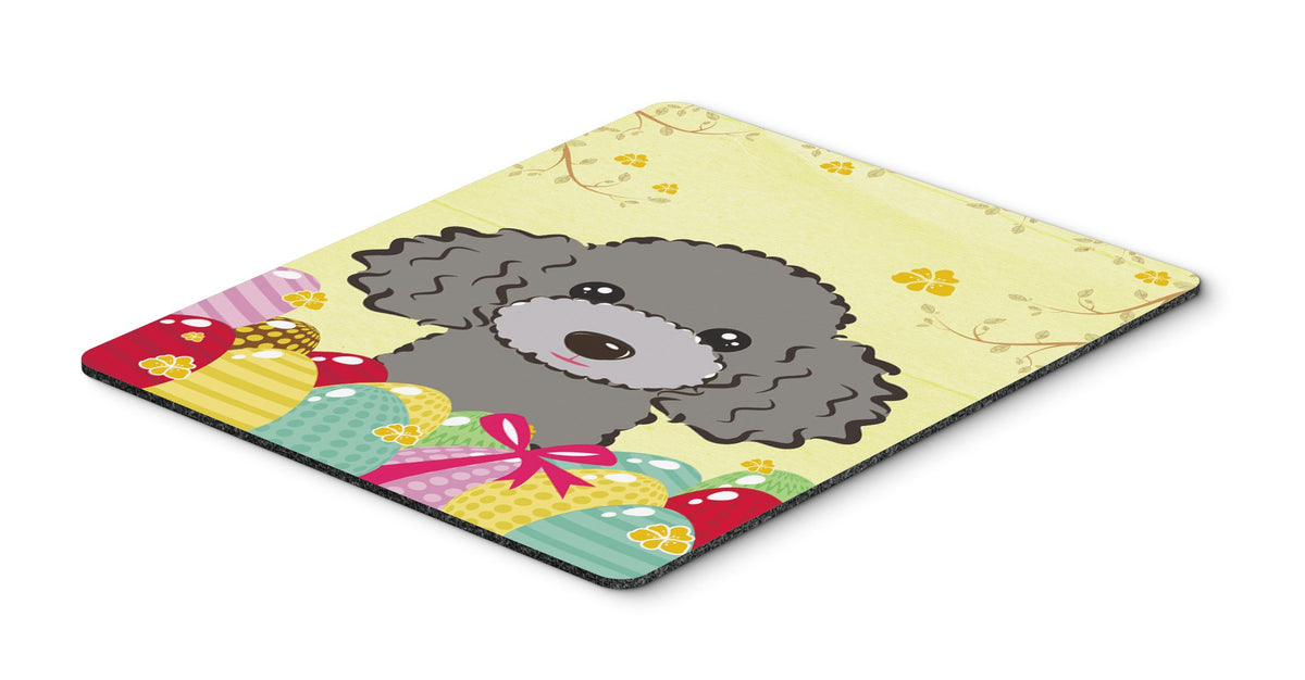 Caroline's Treasures BB1941MP Silver Gray Poodle Easter Egg Hunt Mouse Pad, Hot Pad or Trivet for Home Office Gaming Working Computers Laptop Mouse