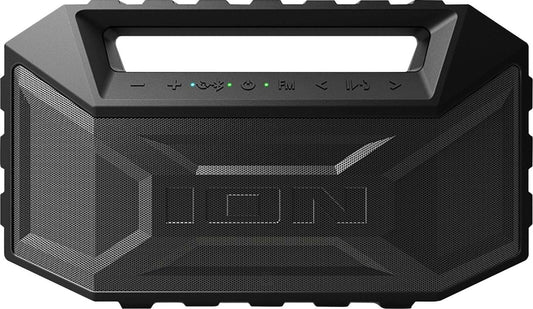 Ion Aquaboom Max Portable Boombox Stereo Speaker Bluetooth with FM Radio, Waterproof, Mudproof & Sandproof IP67 for The Beach (Renewed)