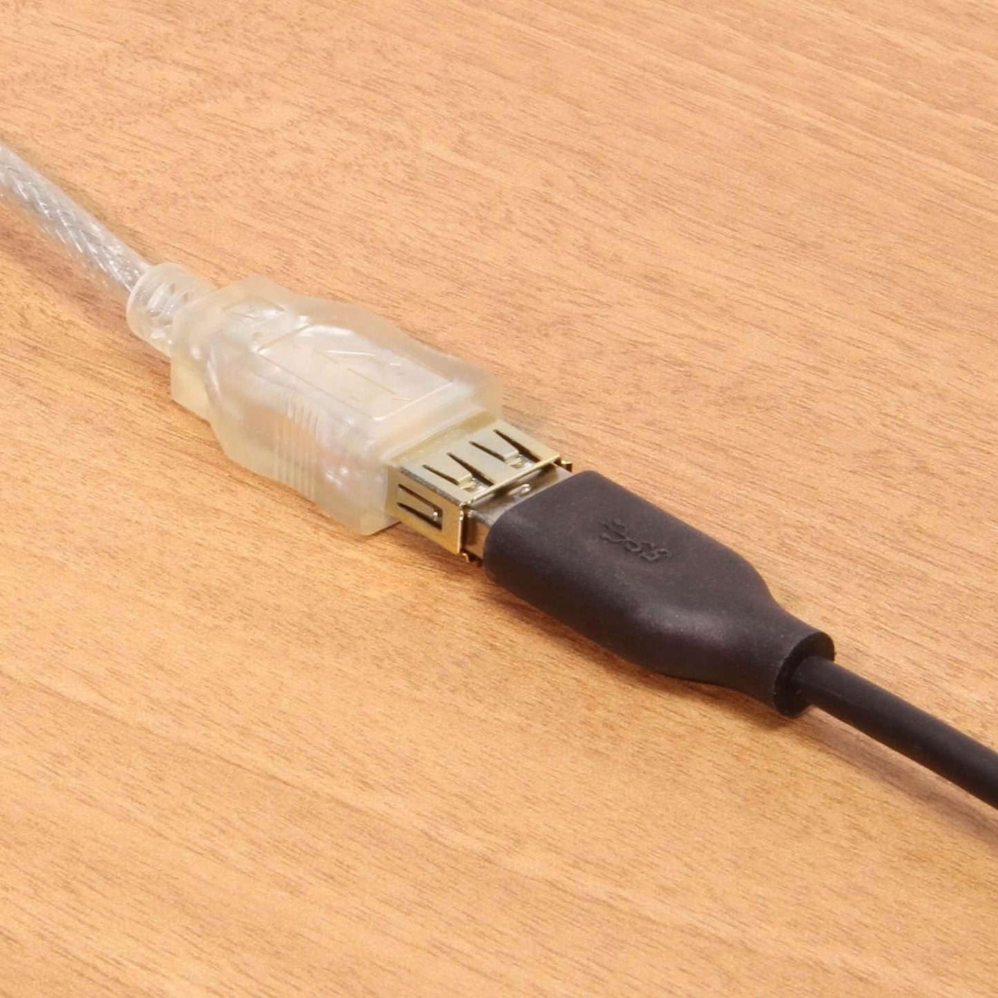 USBGear USB 2.0 Extension Cable - 2ft - Clear - USB Type A Male to A Female - Improve Port Accessibility & Device Management
